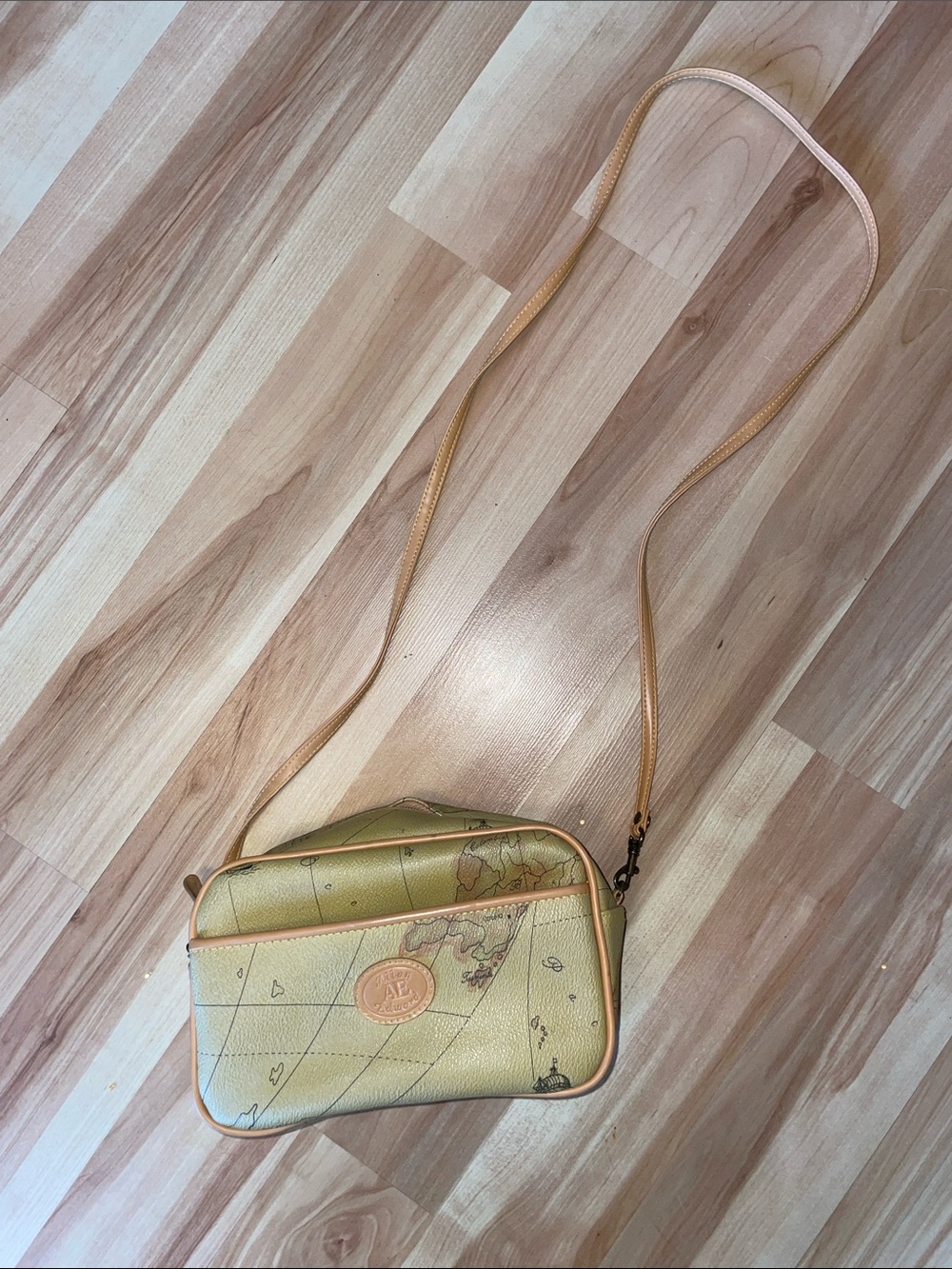 Allan Edward map print shoulder bag
